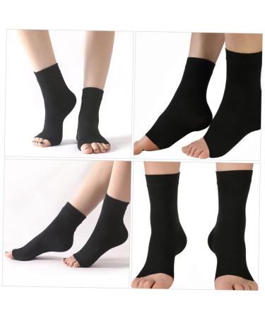 4 Pairs Ankle Compression Socks | Tendonitis Brace & Heel Protectors | Best Ankle Sleeves for Men | Breathable Cotton Support Socks - Buy Online on GoSupps.com