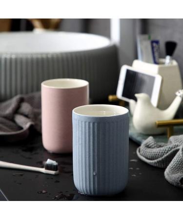 Buy LHTCZZB Simple Form Ceramic Mouthwash & Toothbrush Cup - Art Style Smell-Free Hotel Quality - Black/Green & Brown Colors - Buy Online on GoSupps.com