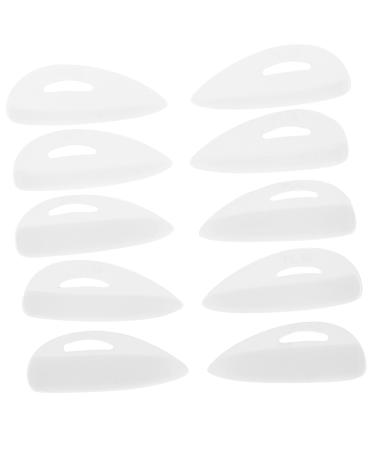 Beavorty 20 Pairs Eyelash Pad Silicone Gasket Lash Lift Rods Eyelash Grafting Pads Graft Eyelash Accessories Eyelash Ironing Gaskets Lash Tools Utility Pad Silica Gel Soft White