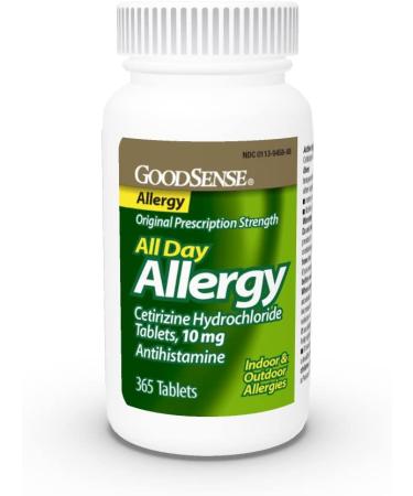 GoodSense Cetirizine Hydrochloride 10mg Allergy Antihistamine Tablets - 365 Count - Buy Online on GoSupps.com