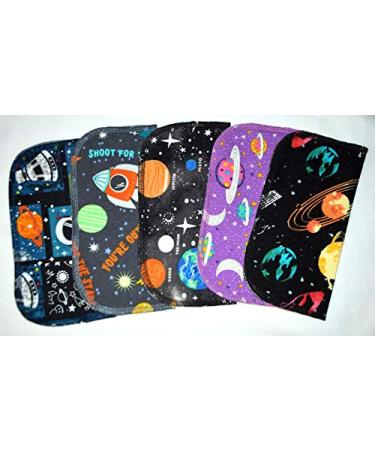 Out Of This World 1 Ply Printed Flannel Little Wipes Set of 5 - 8x8 Inches - Buy Online on GoSupps.com