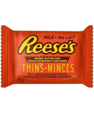 Reese's Chocolate Candy Peanut Butter Cups Thins Individually Wrapped - 680g/23.8 oz. - Buy Online on GoSupps.com