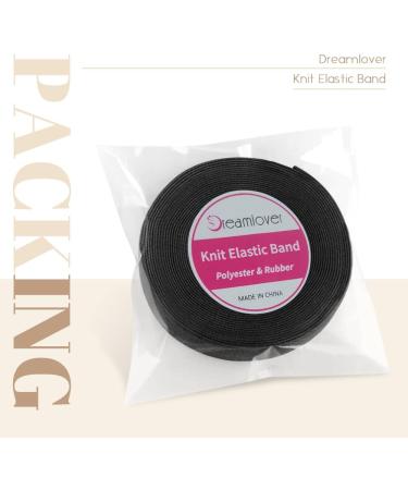 Dreamlover 1 Inch x 6 Yard Black Elastic Band for Wig, Edges, Sewing - Lace Melting, Wig Band - Elastic Band - Buy Online on GoSupps.com