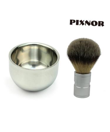 Alipis 3-Piece Men's Shaving Set - Stainless Steel Shaving Brush & Foam Cup - Travel-Friendly Beard Grooming Kit - Buy Online on GoSupps.com