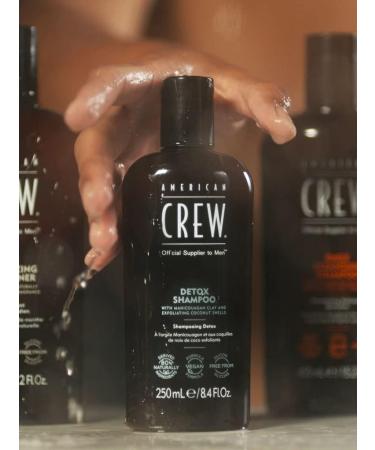 AMERICAN CREW DETOX SHAMPOO Purifying and exfoliating detox shampoo silicone-free vegan hair shampoo for men 250ml - Buy Online on GoSupps.com