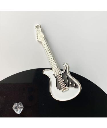 ZHOUMEIWENSP Retro Guitar Hairpin Set - 2PCS Metal Hair Clips for Punk Style Hairdos (White) - Buy Online on GoSupps.com