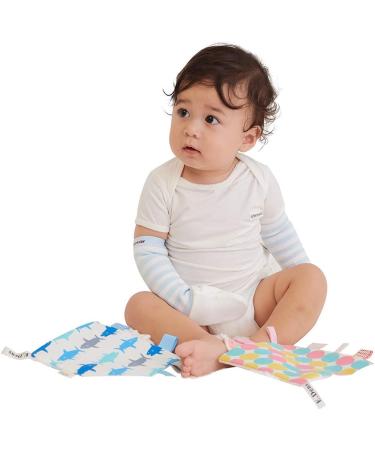 Edenswear Zinc-Infused Baby Flip Mitten Sleeves for Eczema - Blue - Buy Online on GoSupps.com