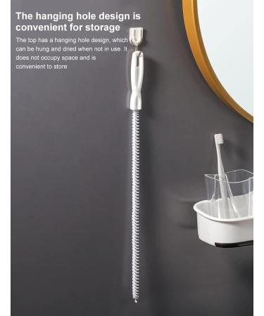 2-Piece Flexible Drain Brush Sink Unblocker Elastic Hose Pipe Straw Cleaning Brush with Handle Kitchen Drain Unblocker Wire Cleaner Bathroom Toilet Pipe Dredging Cleaning Hair Catcher Rod - Buy Online on GoSupps.com