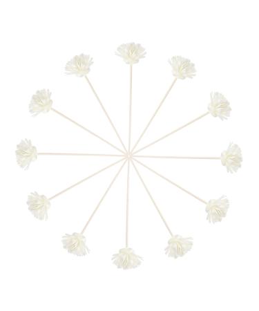Yarnow 12st chrysantheme aroma rattan reed diffusor for essential oils diffusor mines stick house diffusor stick aromatherapy sticks wooden oil white flowers