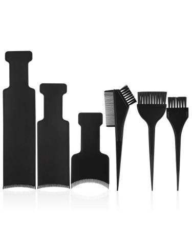 Balayage board hair dyel set 3 pieces of colored brushes with comb+ 3 pieces of hair dye diy hair dye set professional hair dye board board hair coloring brush for salon and home (3 size black) - Buy Online on GoSupps.com
