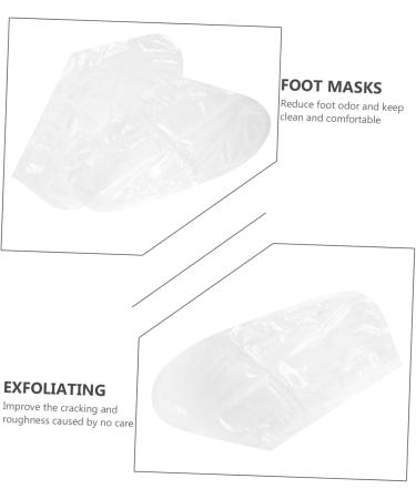 FRCOLOR 2 Pairs Footsticker Foot Mask Foot Care Masks Toe Dividers for Nail Polish Feet Nourishing Exfoliation Masks for Foot Useful Foot Masks Foot Peel Masks Abs White Sock White medium - Buy Online on GoSupps.com
