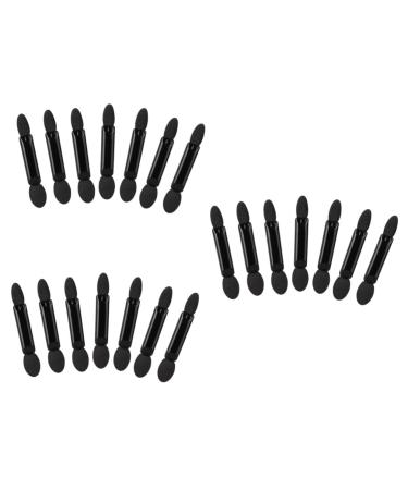 Angoily 150 pcs Eyeshadow Brush Eye Sponge Double-ended Shadow Makeup Tipped Black 50pcsx3pcs Blackx3pcs