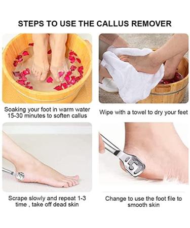 Luoileily Pedicure Foot Rasp & Callus Shaving Kit - 20 Blades Professional Foot Care Scraper for Dead Skin & Hard Skin Remover - Buy Online on GoSupps.com