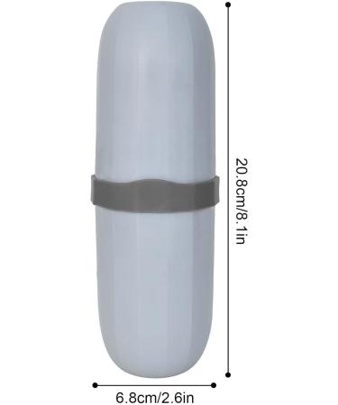 Portable Travel Toothbrush Cup Set - 2 PCS Water Cups & Holders for Camping Hiking Business Trips - Blue & Apricot - Buy Online on GoSupps.com