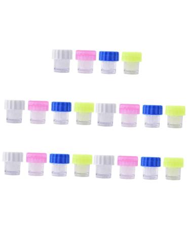 GATUIDA 20 STK Colored contact lens cleaning box Manual contact lens cleaner contact cleaner contact cleaning case made of plastic contact holder Conservation box travel mini plastic