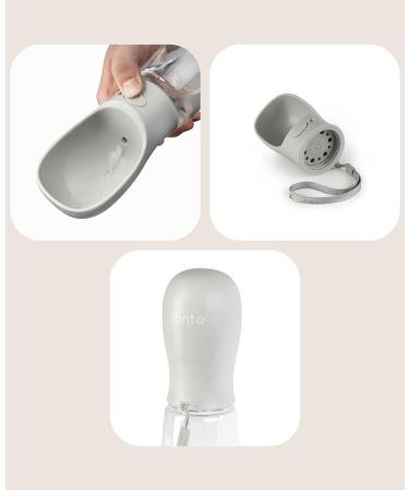 Buy Lionto 350ml Portable Leak-Proof Water Bottle for Dogs | Grey Water Dispenser for On-the-Go Travel - Buy Online on GoSupps.com