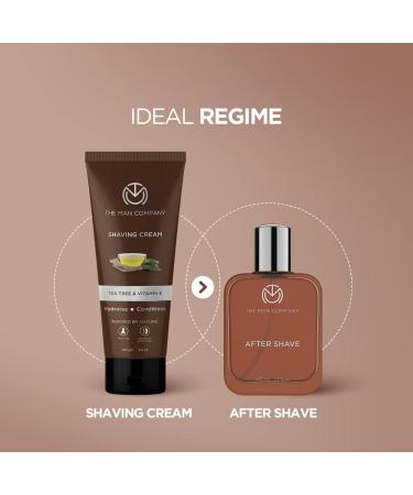 The Man Company Shaving Cream Infused with Tea Tree & Vitamin E Hydrates Conditions Achieves A Closer Shave Toxin-Free Suitable for All Skin Types 100 g - Buy Online on GoSupps.com