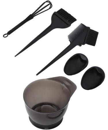 Hair Coloring Dyeing Kit ANGGREK Professional Salon Portable Ear Cover Hair Dye Brush Mixing Bowl Tool Hair Dye Brush Hair Dye Bowl for Home Salon(black) - Buy Online on GoSupps.com