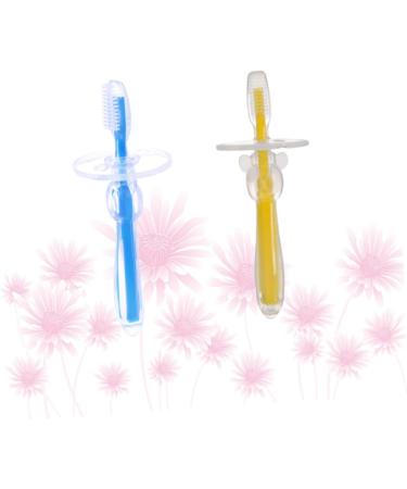 Minkissy 2-Pack Soft Bristle Training Toothbrushes for Toddlers - Safe Cleaning Toys for Children - Buy Online on GoSupps.com