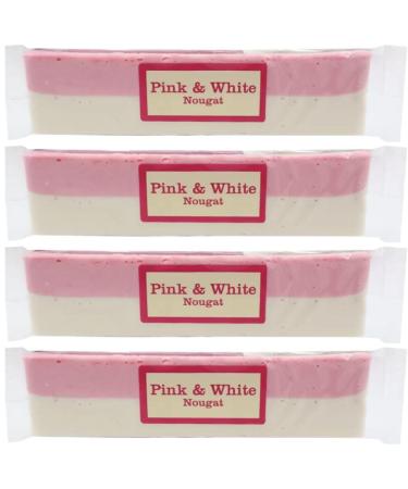 Pink and White Nougat Bars - Four bars of 130g each