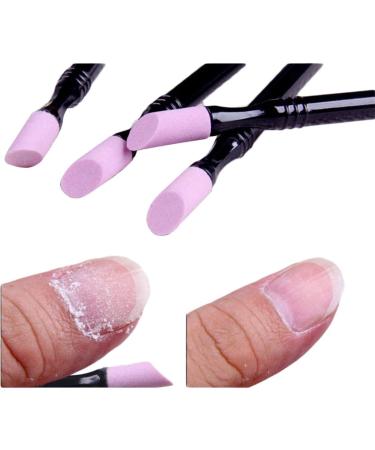 Yevison 1Pc Double-end Grinding Pen DIY Dead Skin Cuticle Remover Nail Art Tool Black Stylish and Popular