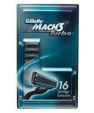 Gillette MACH3 Turbo Shaving Cartridges (16 Cartridges)