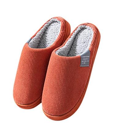 Fashion Ladies Casual Shoes Cotton Household Women Sliper Warm Flat Women's slipper Women Slippers Memory Foam Durable 8 Red-a