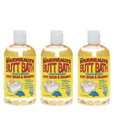 Boudreaux's Butt Bath Gentle Cleansing Gel 13 Ounce (Pack of 3)