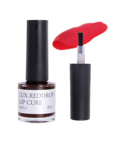 Natural Shine LUX REDDROP LIP CURE Original VENUS (Clear Red) | Water Lip Stain | Lightweight and Long Lasting | Overnight Exfoliator Treatment Deep Nourishing Care(0.27oz)