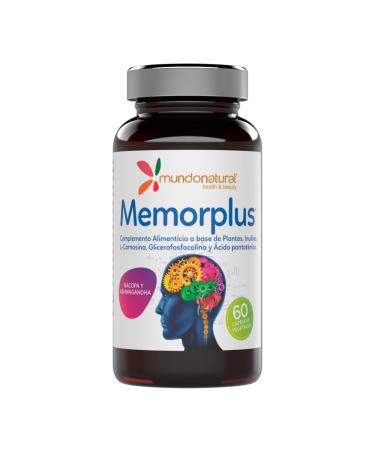 MUNDONATURAL MEMORPLUS 60cap is a dietary supplement in easytoswallow capsules When used consistently it supports normal body functions The package contains 60 capsules This makes it a lo