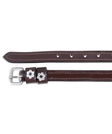 PFIFF 102919 Patent leather spur straps Jewels with rhinestones brown size 1 women: length 46 cm width: 1.3 cm brown
