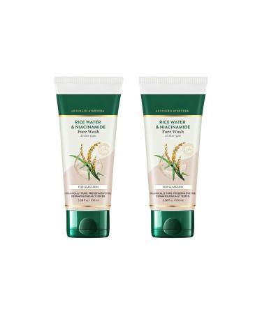Bi.ot.ique Face Wash | Rice Water & Niacinamide Gel Face Wash | Removes Excess Oils & Reduce Blemishes of the Skin | Glass Skin | For Men & Women - 100ml (Pack of 2)