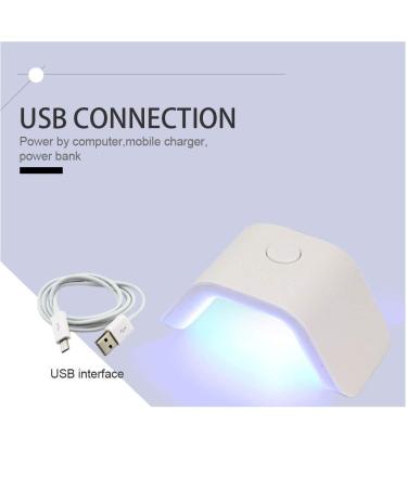 Nail Art UV Lamp - Enter-Mini Manicure Nail Polish Dryer & Hardening Lamp for Home & Salon Use - 60s 2W (White) - Buy Online on GoSupps.com