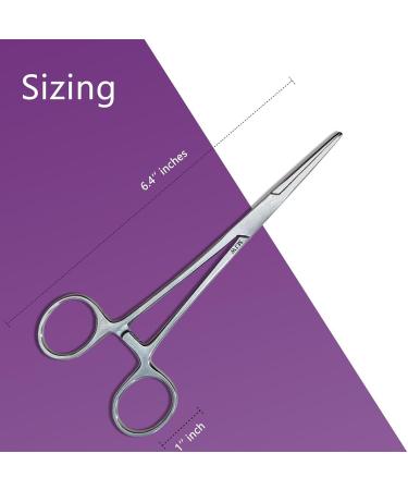 MJW Hemostat for Fishing - 15.2 cm Stainless Steel Tool for Dogs Cats & Pets - Straight/Curved Tips Ideal for Ears & Hair - Buy Online on GoSupps.com