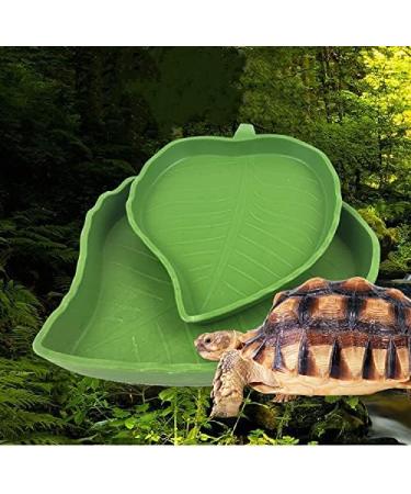 ANZONGYI 2 Pieces Leaf Shape Reptile Food Bowls Food Feeding and Water Dish Plate Used for Tortoise Corn Snake Crawl Pet Drinking and Eating - Buy Online on GoSupps.com