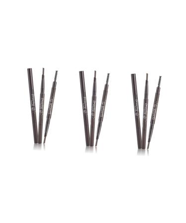 VINTORKY 3pcs 2 1 Eyebrow Pencil Brush Rotate Eyebrow Pencil Brow Brush Double Headed Eyebrow Braider Tool