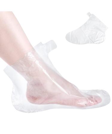 Clear Plastic Disposable Booties Paraffin Wax Bath Liners for Foot Pedicure Hot Spa Wax Treatment Foot Covers Bags (150pcs)