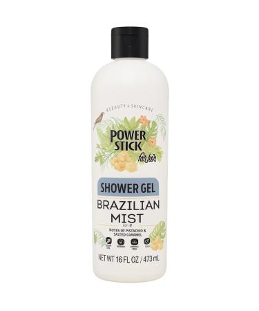 Power Stick Brazilian Mist Shower Gel Notes of Pistachio & Salted Caramel 16 FL OZ