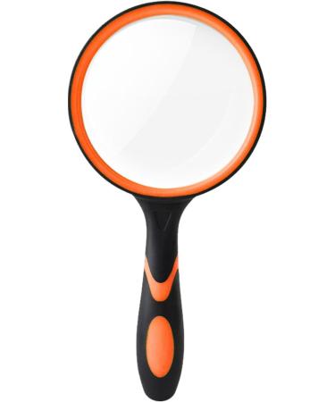 Reading Magnifying Glass | Anti-Slip Handle Magnifying Glasses for Work | Magnifying Glass for Kids Kids Magnifying Glass High-Definition for Elderly Reading Orange1 - Buy Online on GoSupps.com