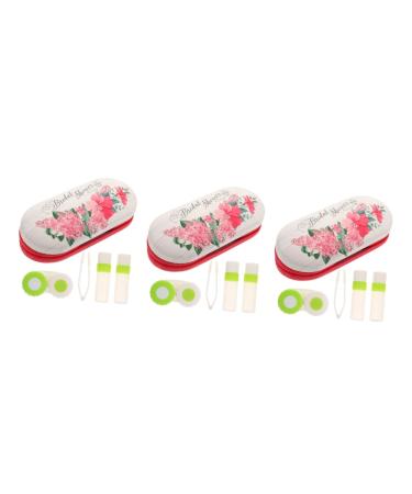 Solustrie 3 sentences Double -lodged glasses case glasses bags with a double usage purpose of wear -resistant holder mirror film travel accessories.