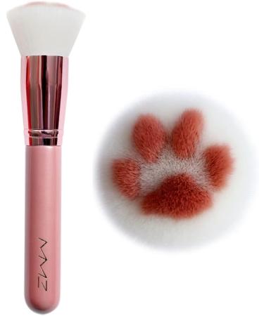 Cat Paw Makeup Brush - Soft Fiber Loose Powder Brush Hair Rounded Tapered Brush for Liquid Cream Powder Blending Buffing Concealer Pink - Buy Online on GoSupps.com