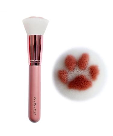 Kitten Paw Concealer Brush Fiber Professional Cosmetic Brushes Hair Rounded Tapered Brush for Liquid Cream Powder Blending Buffing Concealer Aviere Pink