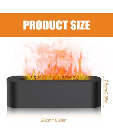 MineUp Flame Diffuser Humidifier - 180ml Aroma Diffuser with Flames Effect Light 2 Modes & Waterless Auto Shutdown for Home & Office - Buy Online on GoSupps.com