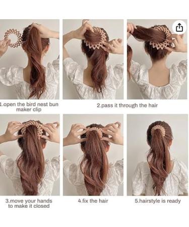 Fezzalo Bird Nest Magic Hair Clip Hair Accessories for Women Expandable Hair Bun Maker clips for Thick Thin hair Ponytail Holders Bun Clip Valvet matte (Style 2(Qty 3)) Combo 3 - Buy Online on GoSupps.com
