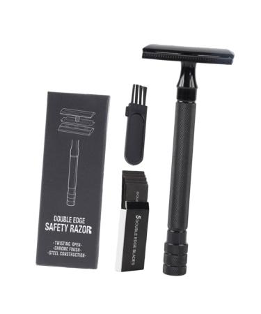 1 Set Manual Shaver Hair Shaver Razor Manual Beard Shaver Manual Shaving Cutter Face Beard Shaver Old Style Shaver 1 Count (Pack of 1) Black