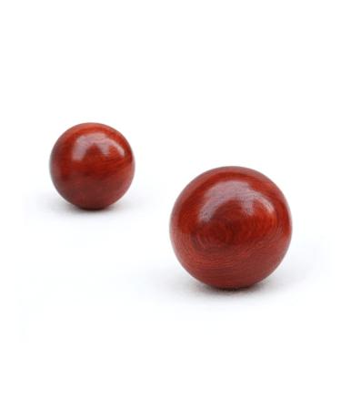 HAPINARY 2 Pieces Rosewood Handball Message Roller For Rosewood Hand Message Ball Classic Hand Message Ball 6cmX6cm Red