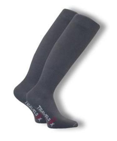 Travelsox Flight Travel Socks OTC Patented Graduated Compression TS1000 Medium Grey