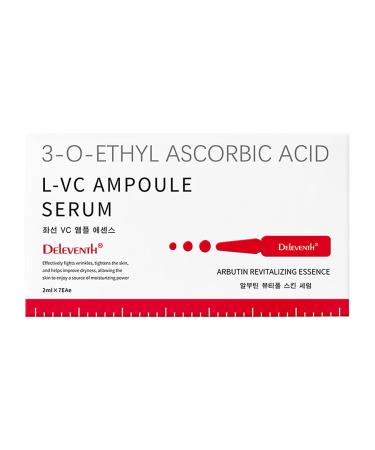 DEleventh Korean Brand Vitamin C Ampoule Serum 2ml 7EAe / with Niacinamide (Vitamin B3) & Pro-Xilane Anti-Aging Brighten Hydrate and Smooth Skin Creates a Radiant Youthful Complexion