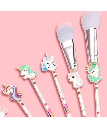 Shop WBTY 7 Cute Unicorn Makeup Brushes Set | Kawaii Eyeshadow Blush & Concealer Brushes with Metal Grip & Storage Bag - International Shipping Available! - Buy Online on GoSupps.com