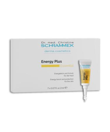Energy Plus Ampoules (7 x 0.07 fl oz) Energizing and Protective Skincare Q10 and Vitamins E, C, B5 Shields Against Blue Light Revitalizes Tired Skin Dr. Schrammek
